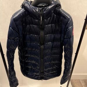 Canada Goose Men's Dark Navy Quilted Lightweight Puffer Jacket with Hood
